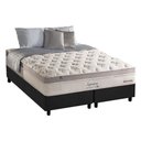 Ver imagem 1 de Cama Box King: Colchão Molas Anjos MasterPocket Ensacadas Impressione + Base CRC Suede Cinza(193x203
