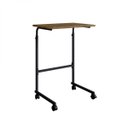 Ver imagem 2 de Mesa Lateral com Rodízio Steel Wood Placa e Ponto Marrom