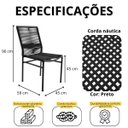 Ver imagem 6 de Kit 2 Cadeiras Corda Náutica Lari em Alumínio Empilhável Preto