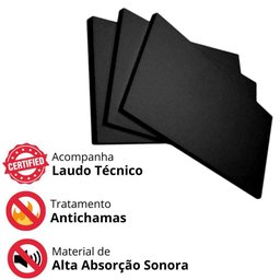 10 Painel Isolante Acústico Poliuretano Quarto Estúdio 50x25 - 2