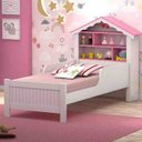 Ver imagem 2 de Cama de Solteiro Princesa Branco/rosa Basoto