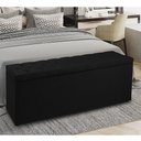 Ver imagem 3 de Recamier Baú 1,40m Madrid Suede Preto Dal Poz Estofados
