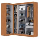 Ver imagem 4 de Guarda-roupa Modulação de Canto com Puxadores Mdf Paris
