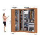 Ver imagem 3 de Guarda-roupa Modulação de Canto com Puxadores Mdf Paris