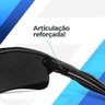 Oculos Sol Masculino Esportivo Ciclismo Preto Proteção Uv Armação Preta Qualidade Premium - 6