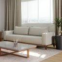 Ver imagem 2 de Sofá Living Singapura 2,00m em Chenille Bege - Home Mobily