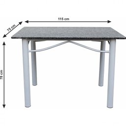 Conjunto de Cozinha Mesa 115x75cm Tampo em Granito com 4 Cadeiras Roma  - 3