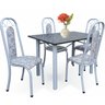 Conjunto de Cozinha Mesa 115x75cm Tampo em Granito com 4 Cadeiras Roma  - 2
