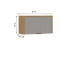 Ver imagem 4 de Armário Aéreo 80cm 1 Portas Basculante Áurea Cinamomo/Fendi