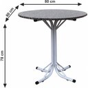 Ver imagem 3 de Conjunto de Cozinha Mesa Tampo em Granito Redonda Madri 4 Cadeiras 