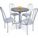 Ver imagem 2 de Conjunto de Cozinha Mesa Tampo em Granito Redonda Madri 4 Cadeiras 