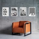 Ver imagem 2 de Kit 4 Quadros Rio de Janeiro - Copacabana 24x18cm:moldura Branca