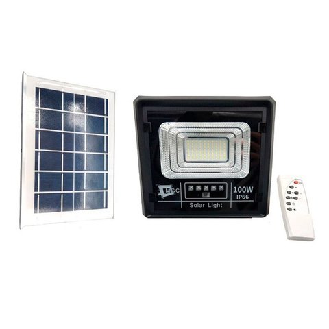 Refletor Led com Placa Solar 100w 6500k 8000lm Ip65-mgc