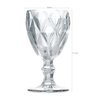 Conjunto Jogo 7 Peças Jarra 1,1L de Vidro e 6 Taças Diamond Empire Haus 330ml Transparente - 4