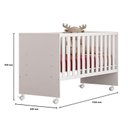 Ver imagem 3 de Quarto de Bebê Duda 3 Portas e Berço Nacional Doce Sonho 3540 Branco Brilho com Colchão – Phoenix Ba