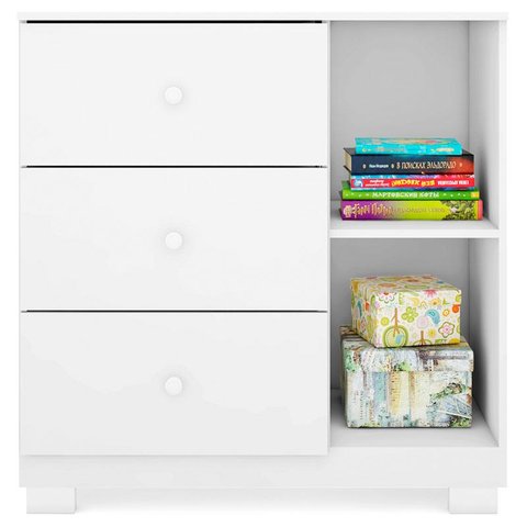 Quarto de Bebê Duda 3 Portas e Berço Nacional Doce Sonho 3540 Branco Brilho com Colchão – Phoenix Ba