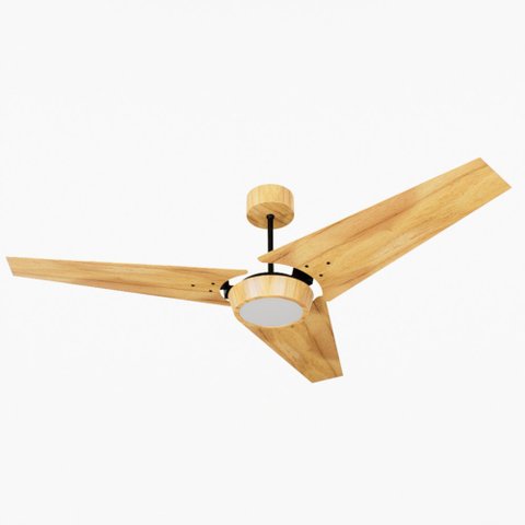 Ventilador de Teto Natuvent Callis Led 3 Pás Madeira Teca 4000k Branco Neutro, Luz Neutra 127v
