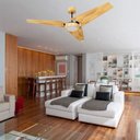 Ver imagem 3 de Ventilador de Teto Natuvent Callis Led 3 Pás Madeira Teca 4000k Branco Neutro, Luz Neutra 127v