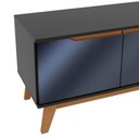 Ver imagem 5 de Rack Kappesberg 3 Portas Preto Fosco/azul Profundo 136cm