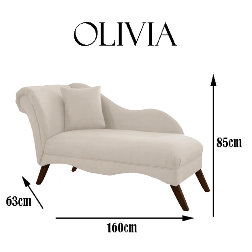 Recamier Divã Sofá Olivia Psicologia Consultório Suede Branco - Dl Decor - 3