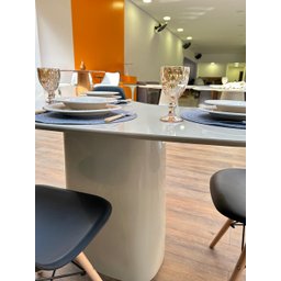 Mesa de Jantar Cone Orgânica Lui 140x90cm Offwhite - 7