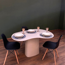 Ver imagem 2 de Mesa de Jantar Cone Orgânica Lui 140x90cm Offwhite