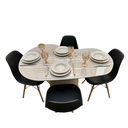 Ver imagem 1 de Mesa de Jantar Cone Orgânica Lui 140x90cm Offwhite