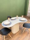 Ver imagem 4 de Mesa de Jantar Cone Orgânica Lui 140x90cm Offwhite