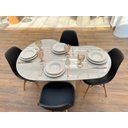 Ver imagem 3 de Mesa de Jantar Cone Orgânica Lui 140x90cm Offwhite