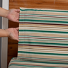 Jogo de Cama Solteiro 2 Peças Percal 180 Fios com Elástico Estampado Dia a Dia Verde Listrado - 3
