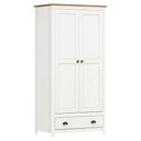 Ver imagem 2 de Armário Organizador 2 Portas Madeira Maciça Osiris Branco/freijo - G74 - Gran Belo