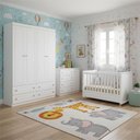 Ver imagem 1 de Quarto Infantil 4 Portas Americano com Berço Tutto New Ambiente Branco Fosco - Matic