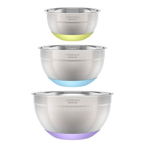 Cuisinart Conjunto de 3 Tigelas Inox com Base Antiderrapante