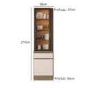 Ver imagem 2 de Cristaleira com LED 2 Portas 1 Gaveta 58cm Etna Poliman Móveis
