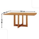 Ver imagem 5 de Mesa Patros Tampo 120 Laminado Barril com 4 Cadeiras Malta Gold Moderna Mobília
