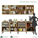 Ver imagem 4 de Cozinha Compacta Modulada 4 Peças 8 Portas 4 Gavetas Pérola Cinza/Jequitibá/Granizo