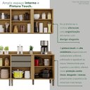 Ver imagem 6 de Cozinha Compacta Modulada 4 Peças 8 Portas 4 Gavetas Pérola Cinza/Jequitibá/Granizo