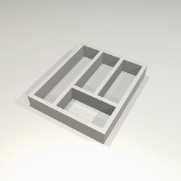 Porta Talheres Garfo Facas em Mdf Organizador Gaveta Branco - 1