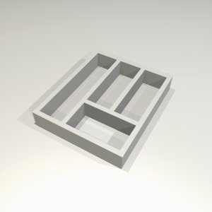Porta Talheres Garfo Facas em Mdf Organizador Gaveta Branco