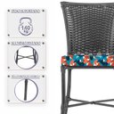 Ver imagem 4 de Jogo de Cadeiras para Cozinha - Kit com 5 Cadeiras em Aluminio e Fibra Sintetica Turquia Preta
