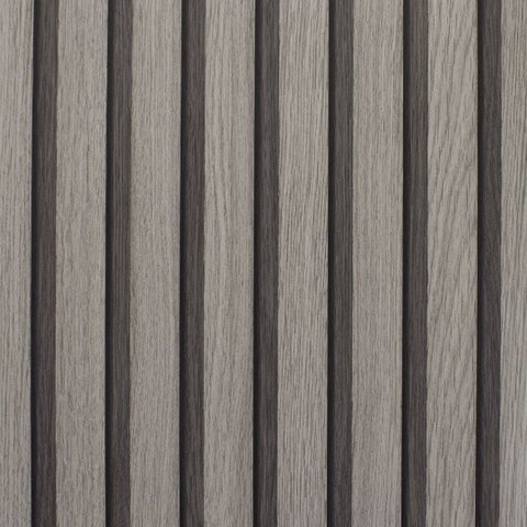 Papel de Parede Ripado Madeira Cinza Claro+ Cola Inclusa- Vinilico Lavável