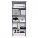 Ver imagem 3 de Armário Multiuso Slim 2 Portas 4 Prateleiras Branco - Percasa