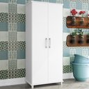 Ver imagem 1 de Armário Multiuso Slim 2 Portas 4 Prateleiras Branco - Percasa