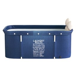 Banheira Ofurô Dobrável Portátil Retangular PVC Com Encosto Inflável Laundry Rules VG+ - 3