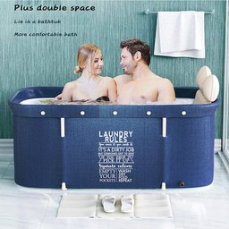 Banheira Ofurô Dobrável Portátil Retangular PVC Com Encosto Inflável Laundry Rules VG+ - 2