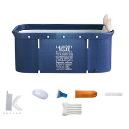 Banheira Ofurô Dobrável Portátil Retangular PVC Com Encosto Inflável Laundry Rules VG+ - 4