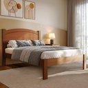 Ver imagem 2 de Cama Casal 145 Cm Madeira Macica Taeda 1149c Castanho Festra