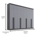 Ver imagem 3 de Guarda Roupa Casal Dyamond 8 Portas Mdf Castanho