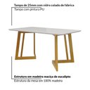 Ver imagem 5 de Mesa de Jantar 6 Lugares Tampo de Vidro Califórnia Natural