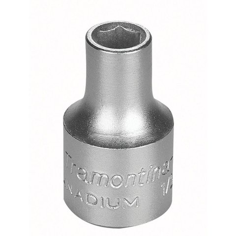 Soquete Sextavado em Aço Cromo Vanádio 3/8" - Encaixe 1/2" Tramontina Pro Tramontina